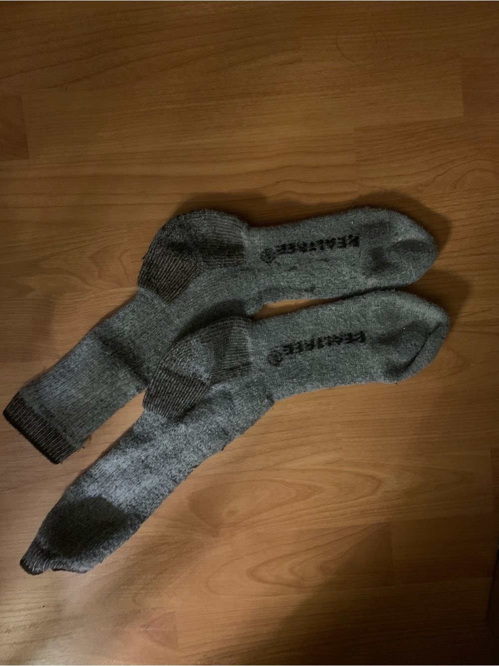 Realtree Gray Crew Socks with Dark Heel and Toe